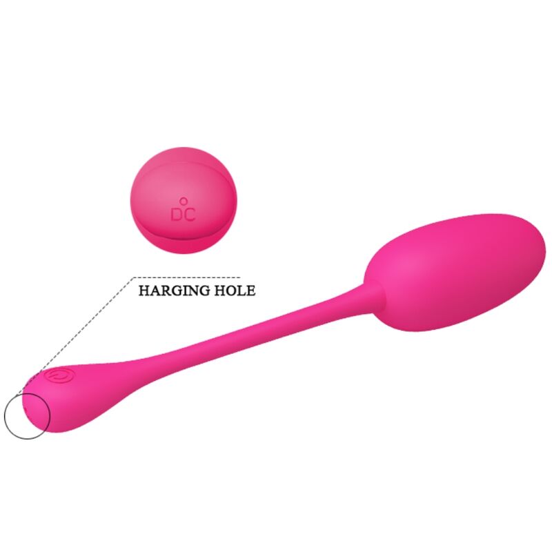 Uovo vibrante ricaricabile in silicone con 12 funzioni di vibrazione e memoria colore magenta Pretty Love Flirtation
