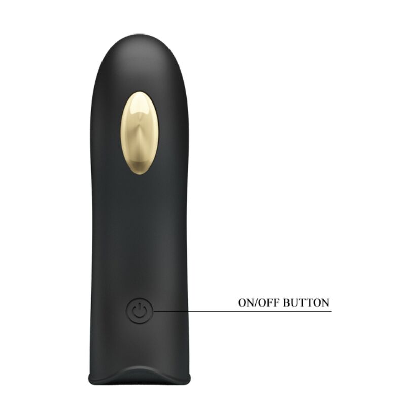 Guaina vibrante per dita elettrostimolazione 7 funzioni di vibrazione elettrica in silicone nero ricaricabile Pretty Love