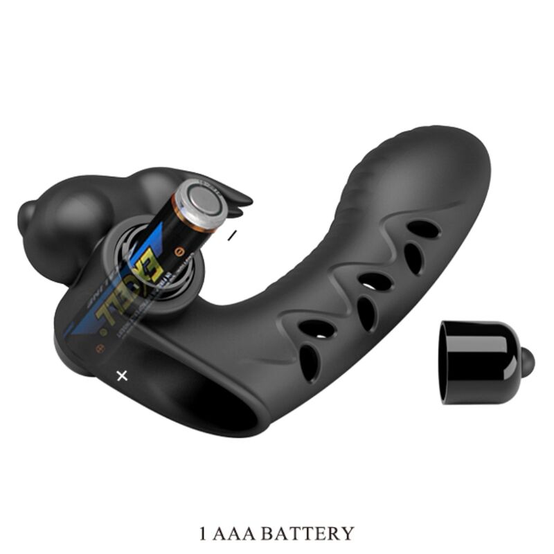 Pretty Love - Couvre-doigts pour vibrateur lapin noir Vance