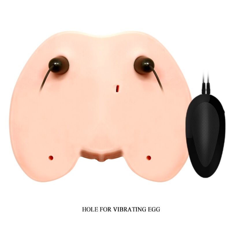 Masturbatore anale per uomini in TPR realistico con doppia vibrazione e batterie AAA Crazy Bull