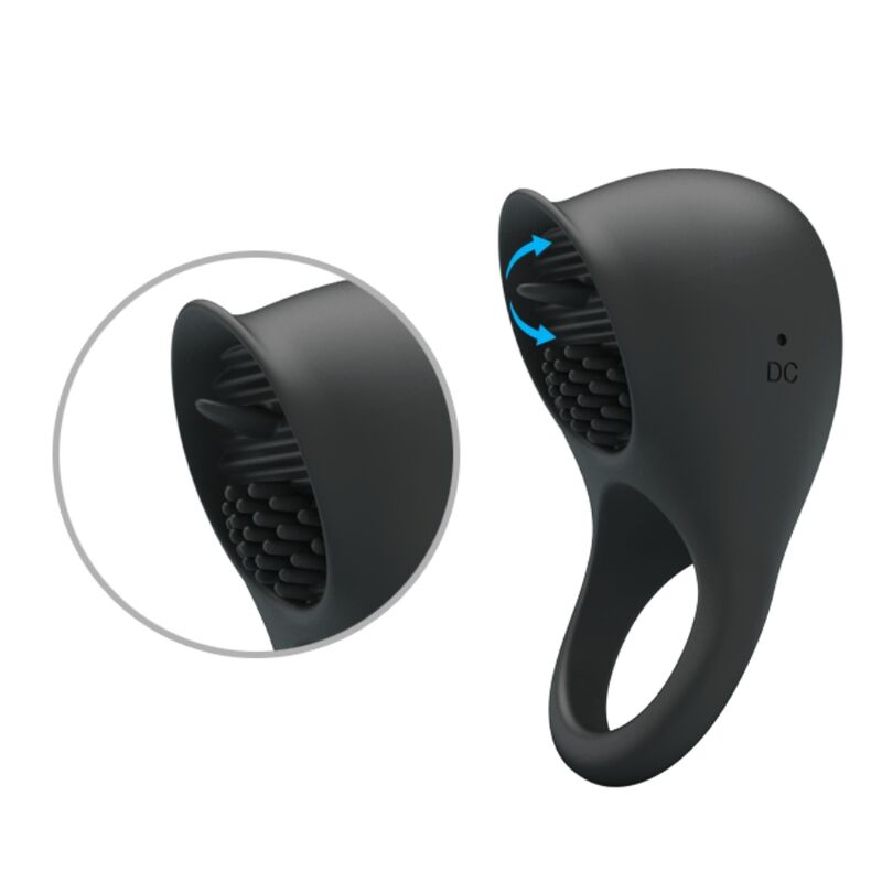 Pretty Love - Anello Vibrante Per Pene Con Lingua Nera