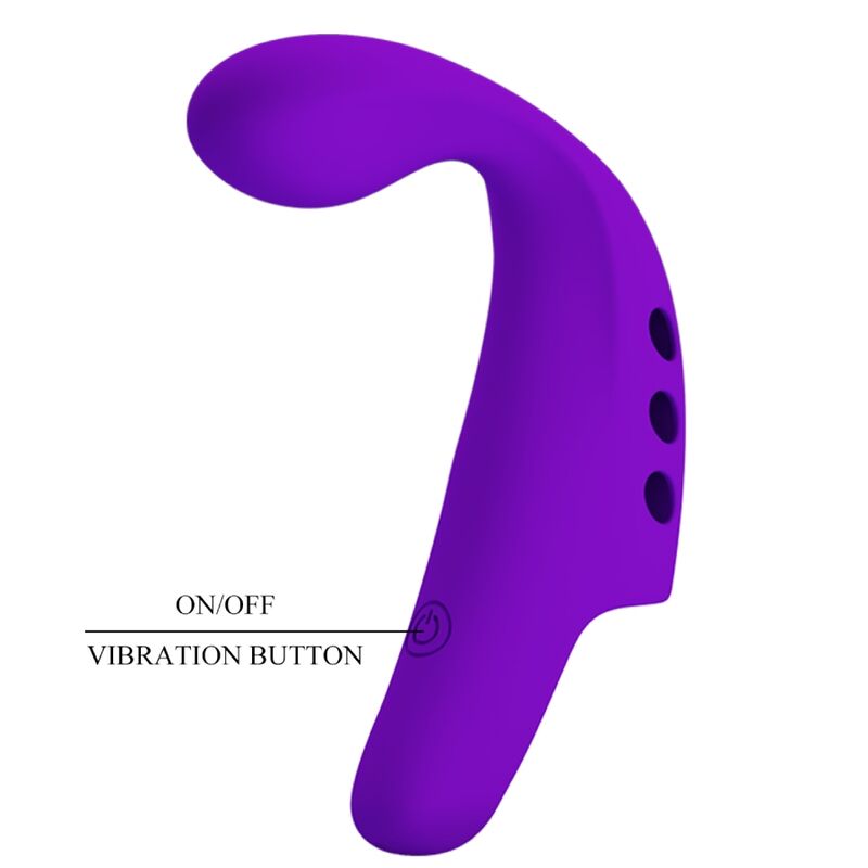 vibratore a dito ricaricabile blu silicone morbido con 10 funzioni per coppie e solista Pretty Love Smart