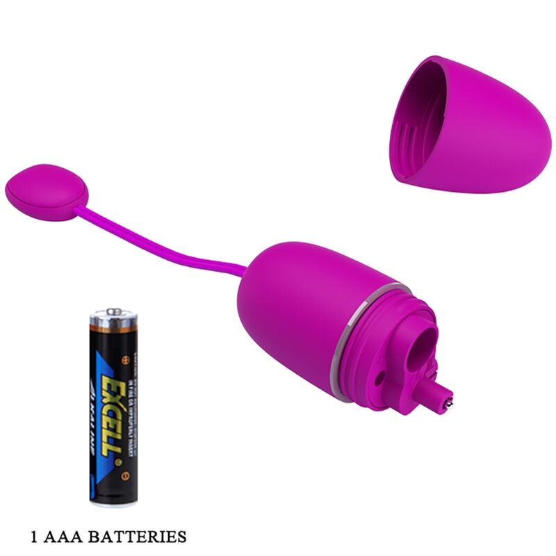 Uovo vibrante controllabile con app 12 modalità vibrazione silicone viola batteria AAA Pretty Love