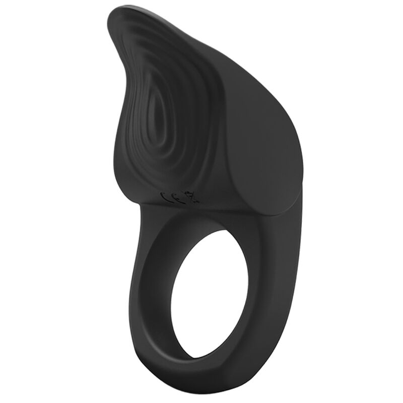 Anello fallico vibrante pene nero silicone elastico con 10 funzioni vibrazione ricaricabile USB potente Pretty Love