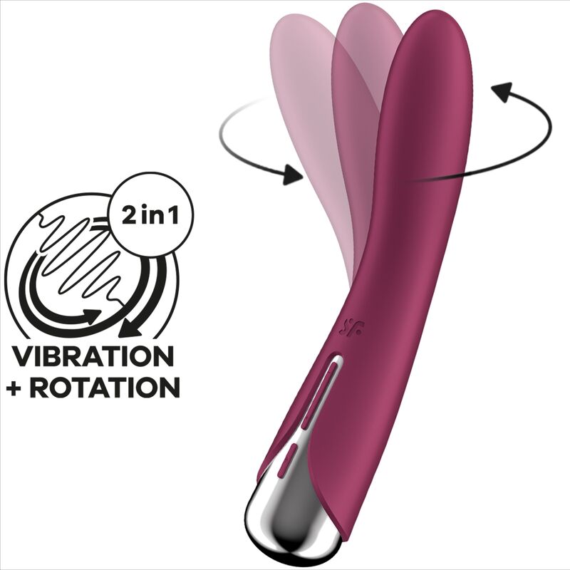 Vibratore punto G rotante con 12 programmi di vibrazione 5 impostazioni di rotazione resistente all'acqua Satisfyer