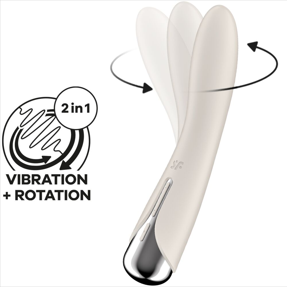 Vibratore punto G rotante con 12 programmi di vibrazione 5 impostazioni di rotazione resistente all'acqua Satisfyer
