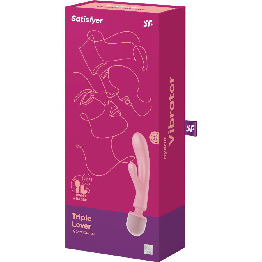 Vibratore rabbit e dome con massaggiatore in silicone ricaricabile waterproof stimolazione punto G clitoride SATISFYER