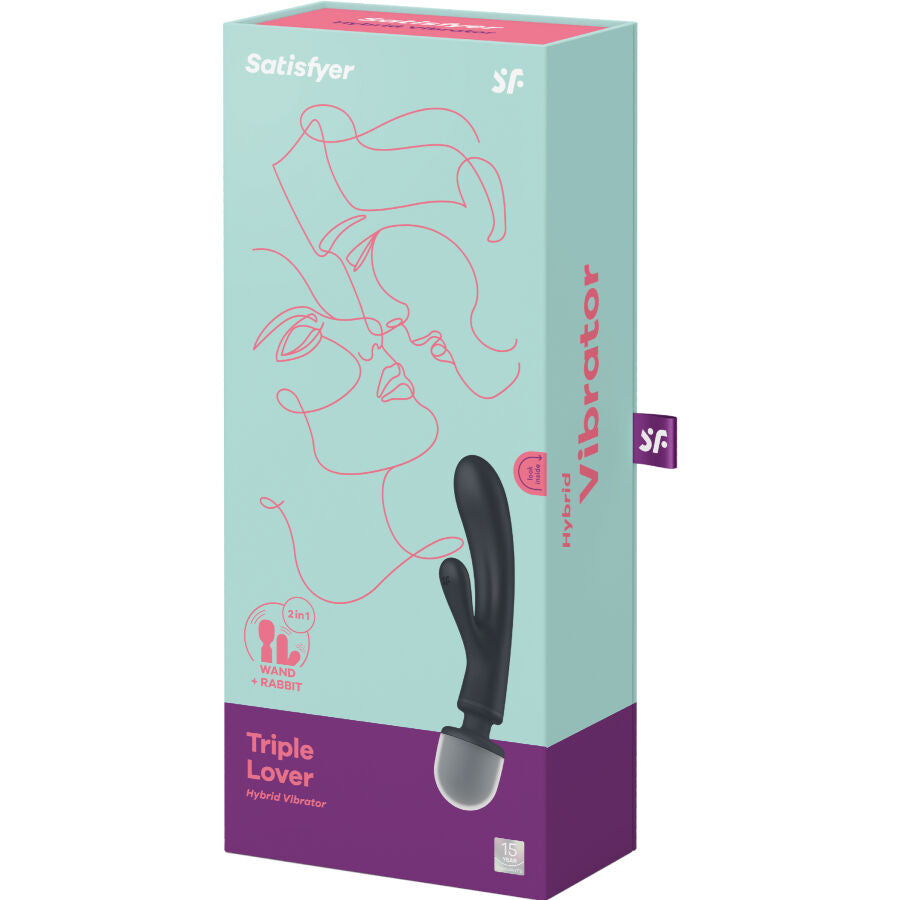 Vibratore rabbit e dome con massaggiatore in silicone ricaricabile waterproof stimolazione punto G clitoride SATISFYER