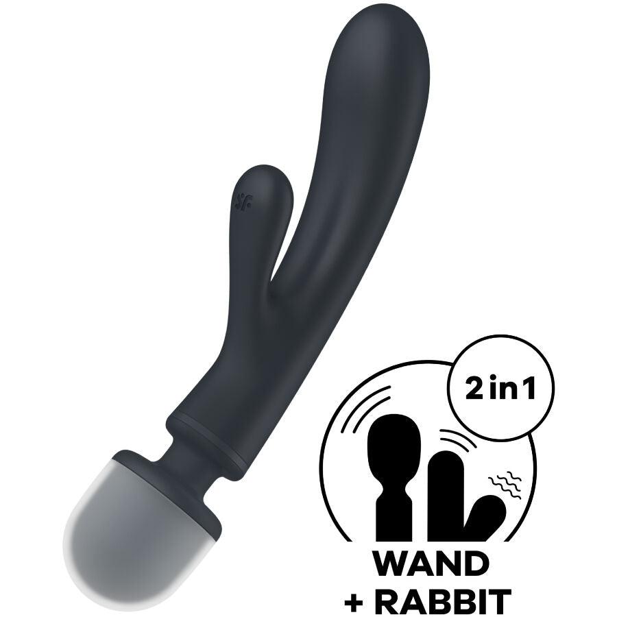 Vibratore rabbit e dome con massaggiatore in silicone ricaricabile waterproof stimolazione punto G clitoride SATISFYER