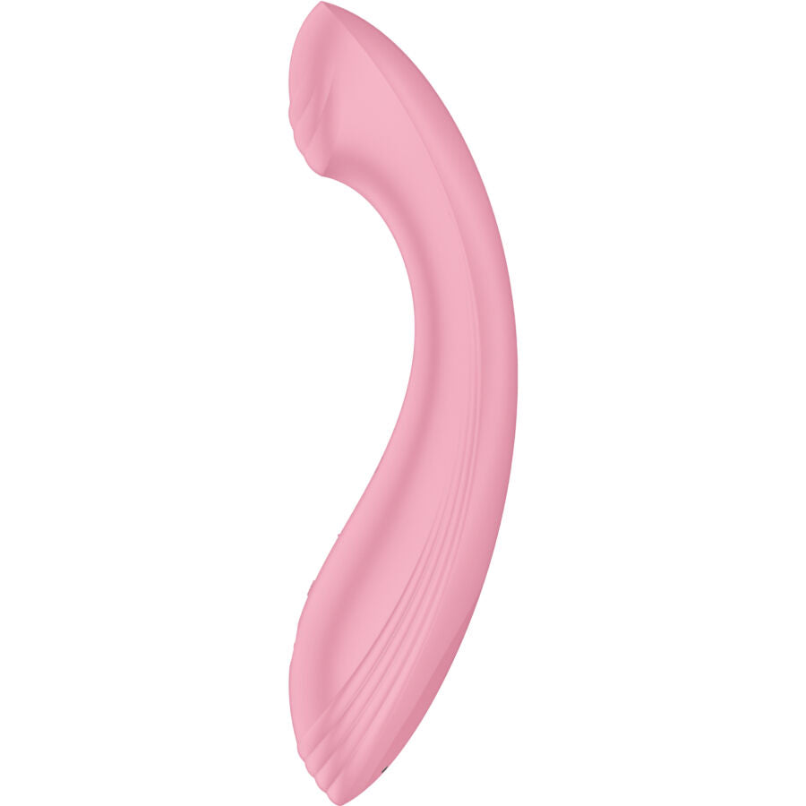 stimolatore g-point vibratore rosa curvo impermeabile silicone 50 combinazioni vibrazioni potenti per donne satisfyer