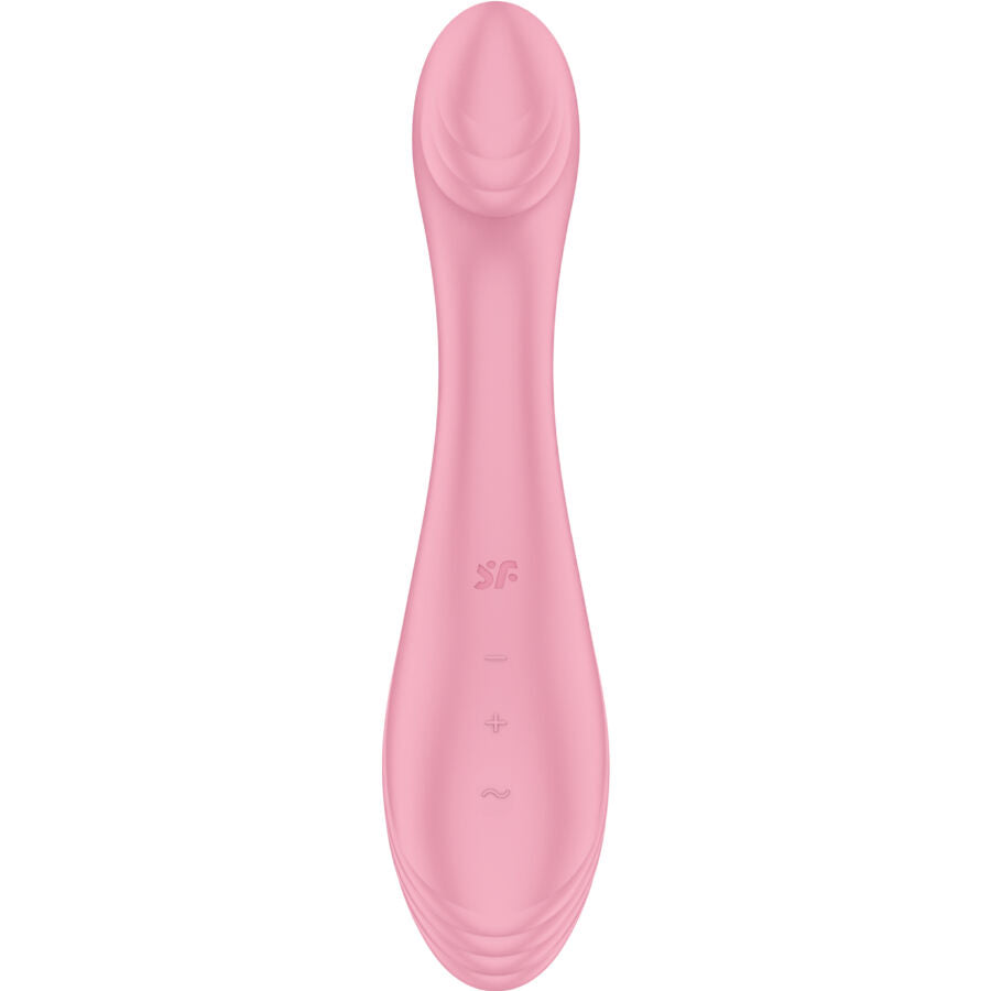 stimolatore g-point vibratore rosa curvo impermeabile silicone 50 combinazioni vibrazioni potenti per donne satisfyer