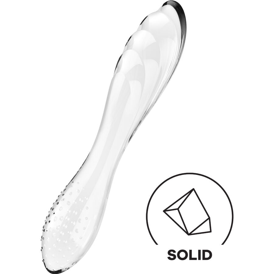 Masturbatore in cristallo vetro versatilità alta qualità vetro borosilicato stimolazione punto g facile pulizia Satisfyer Crystal