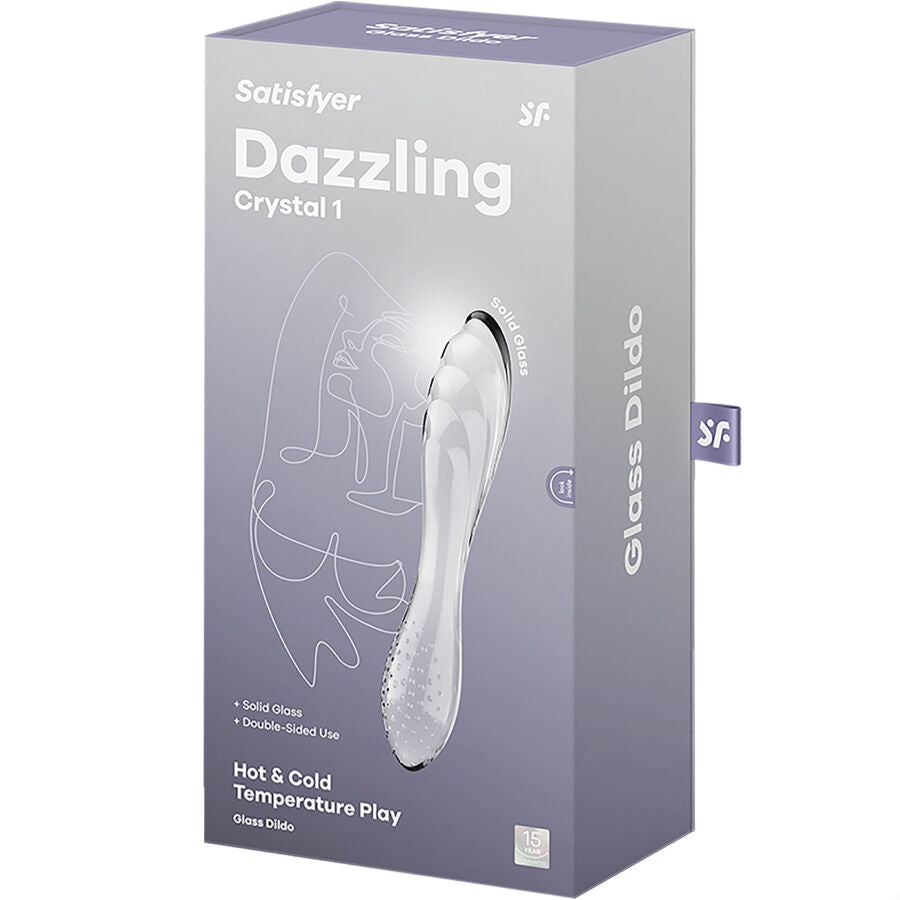 Masturbatore in cristallo vetro versatilità alta qualità vetro borosilicato stimolazione punto g facile pulizia Satisfyer Crystal