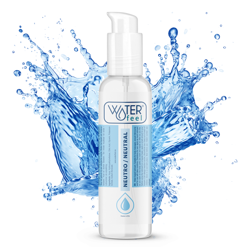 Lubrificante naturale a base d'acqua setoso trasparente inodore 175 ml compatibile con preservativi Waterfeel