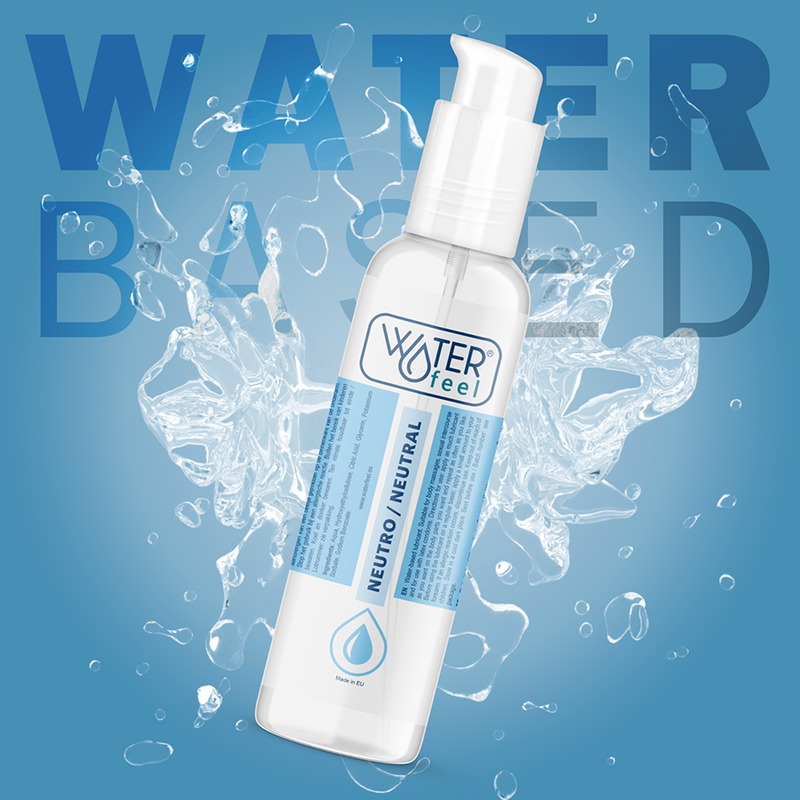 Lubrificante naturale a base d'acqua setoso trasparente inodore 175 ml compatibile con preservativi Waterfeel