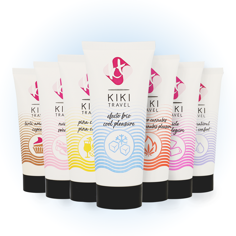 Lubrificante effetto raffreddante a base d'acqua con aloe vera senza parabeni e zucchero 50 ml Kiki Travel