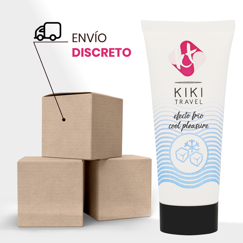 Lubrificante effetto raffreddante a base d'acqua con aloe vera senza parabeni e zucchero 50 ml Kiki Travel