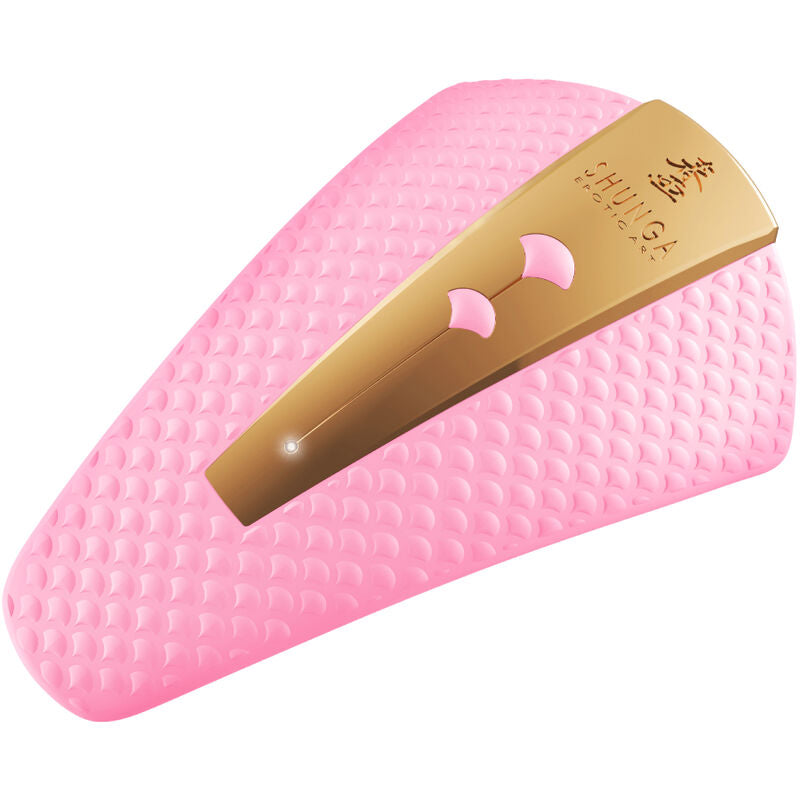 Vibratore clitorideo impermeabile ergonomico rosa silicone vibrazioni potenti silenzioso usb Shunga Toys
