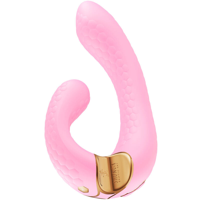 massaggiatore intimo ergonomico impermeabile ricaricabile rosa flessibile 10 vibrazioni silicone ipoallergenico shunga toys