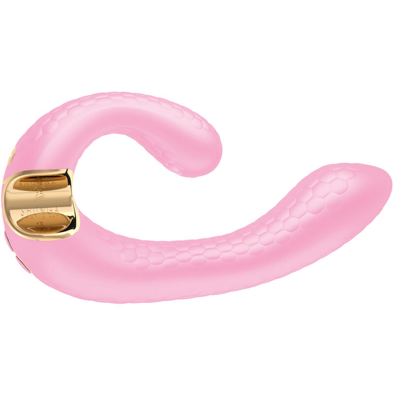 massaggiatore intimo ergonomico impermeabile ricaricabile rosa flessibile 10 vibrazioni silicone ipoallergenico shunga toys