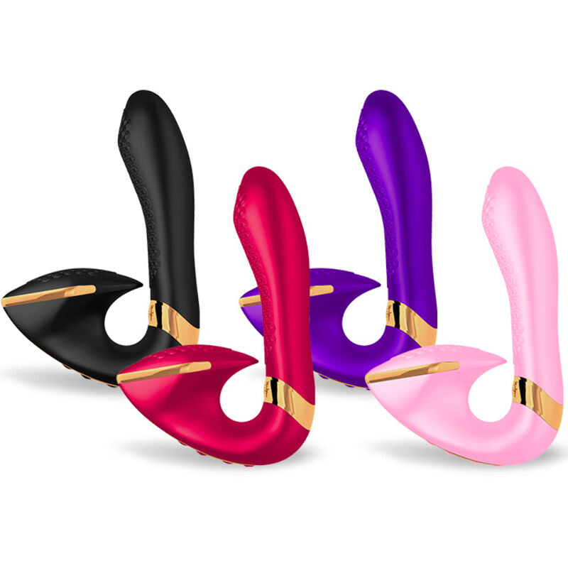 massaggiatore intimo Soyo rosa silicone impermeabile funzioni vibrazione multisensoriale ricaricabile Shunga Toys