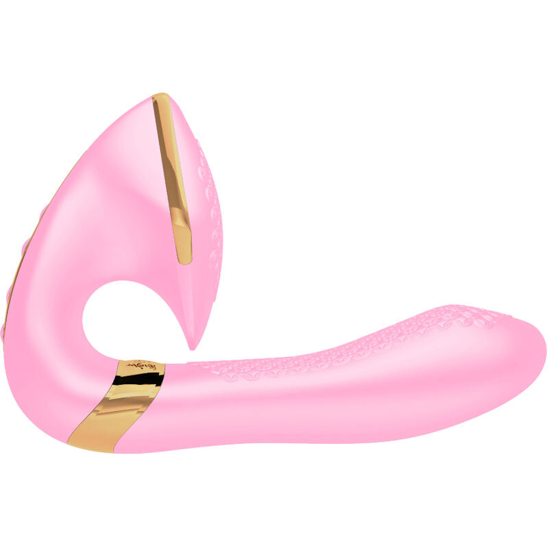 massaggiatore intimo Soyo rosa silicone impermeabile funzioni vibrazione multisensoriale ricaricabile Shunga Toys