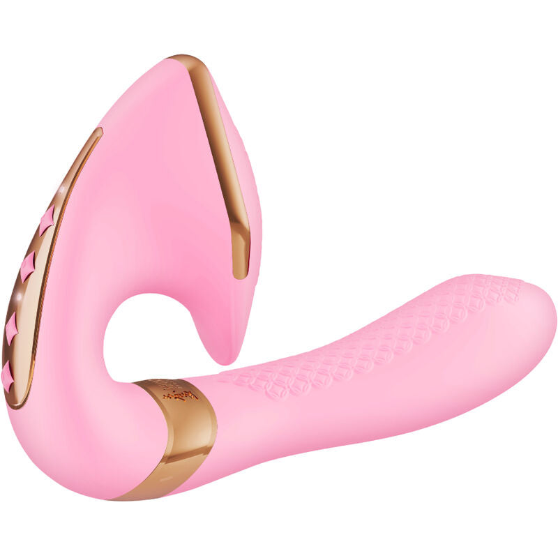 massaggiatore intimo Soyo rosa silicone impermeabile funzioni vibrazione multisensoriale ricaricabile Shunga Toys