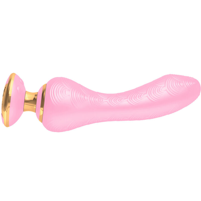 massaggiatore intimo sanya rosa silenzioso e ricaricabile ergonomico in silicone ipoallergenico 10 funzioni shunga toys