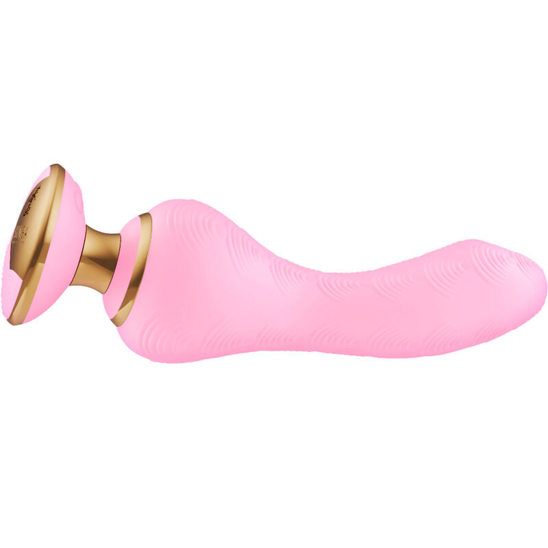 massaggiatore intimo sanya rosa silenzioso e ricaricabile ergonomico in silicone ipoallergenico 10 funzioni shunga toys