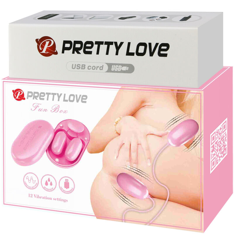 Ovetti Bullet vibranti rosa 12 funzioni di vibrazione telecomando ricaricabile USB con custodia Pretty Love