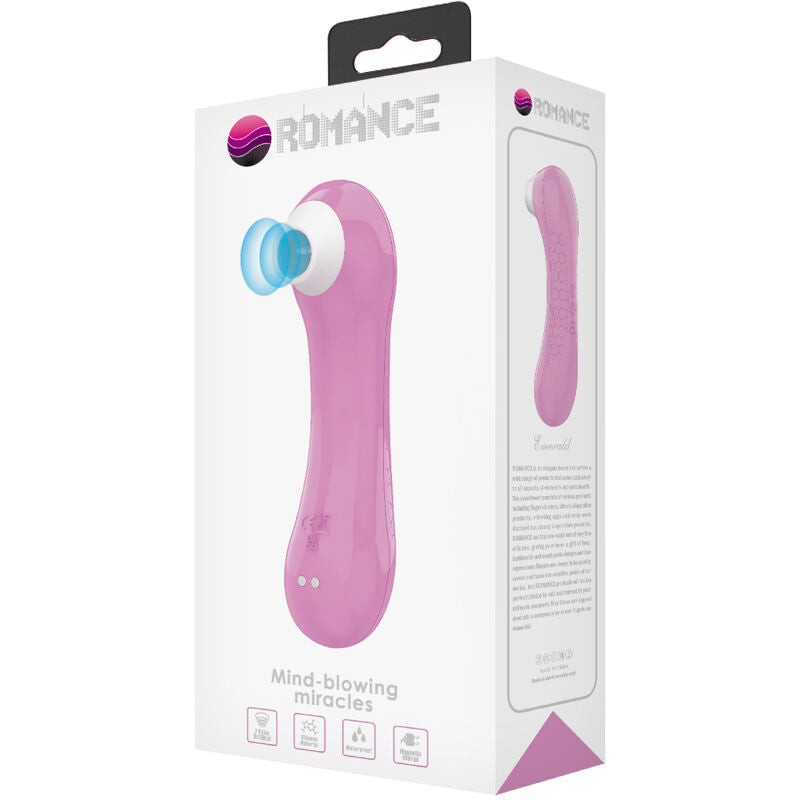 ventosa clitoride rosa smeraldo 7 modalità silicone impermeabile ricarica magnetica intimità romance