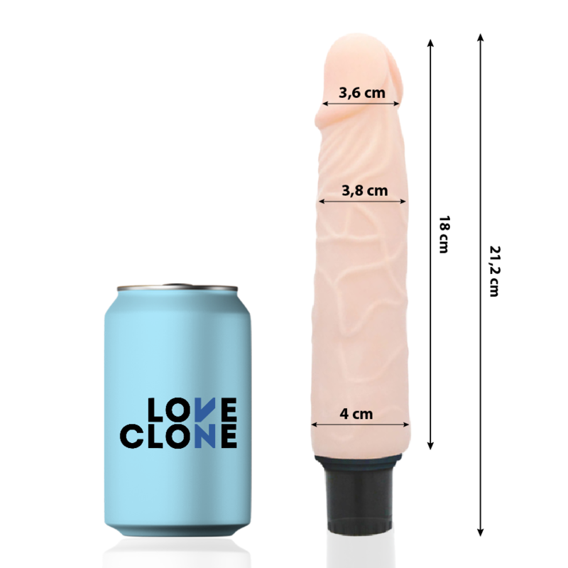 Fallo dildo vibrante realistico autolubrificante 21,2 cm tecnologia self lubrication impermeabile senza ftalati Loveclone