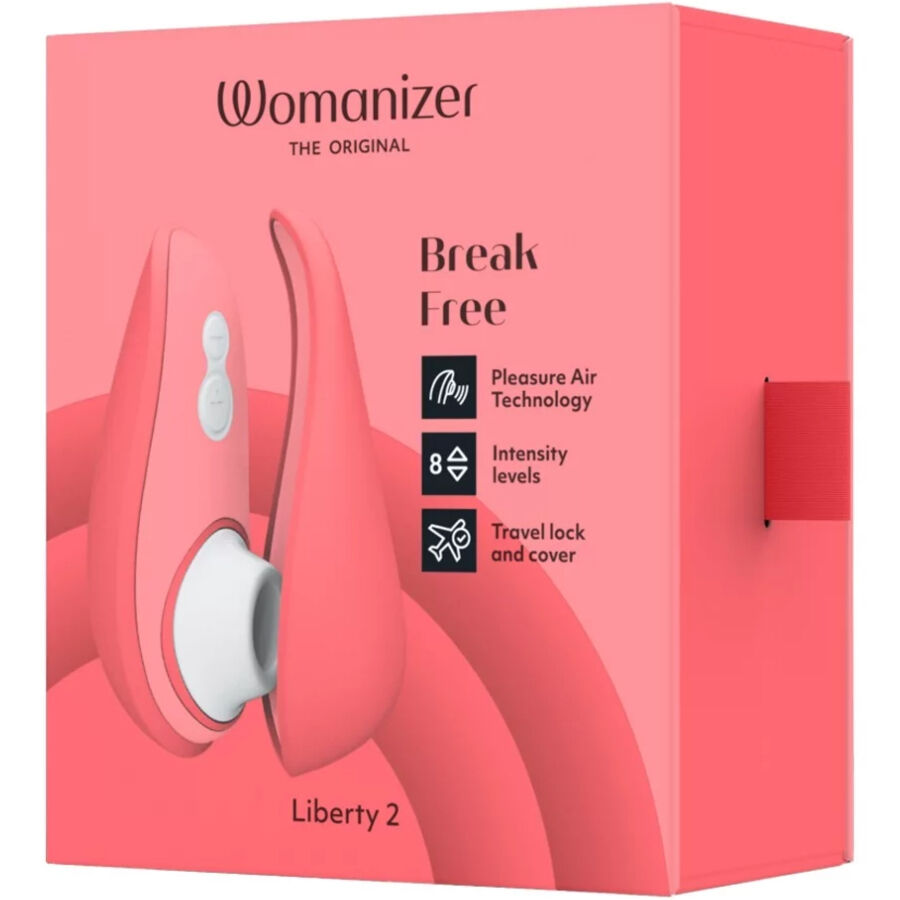 Stimolatore clitoride tecnologico con ventosa verde chiaro Liberty 2 impermeabile facile da pulire Womanizer