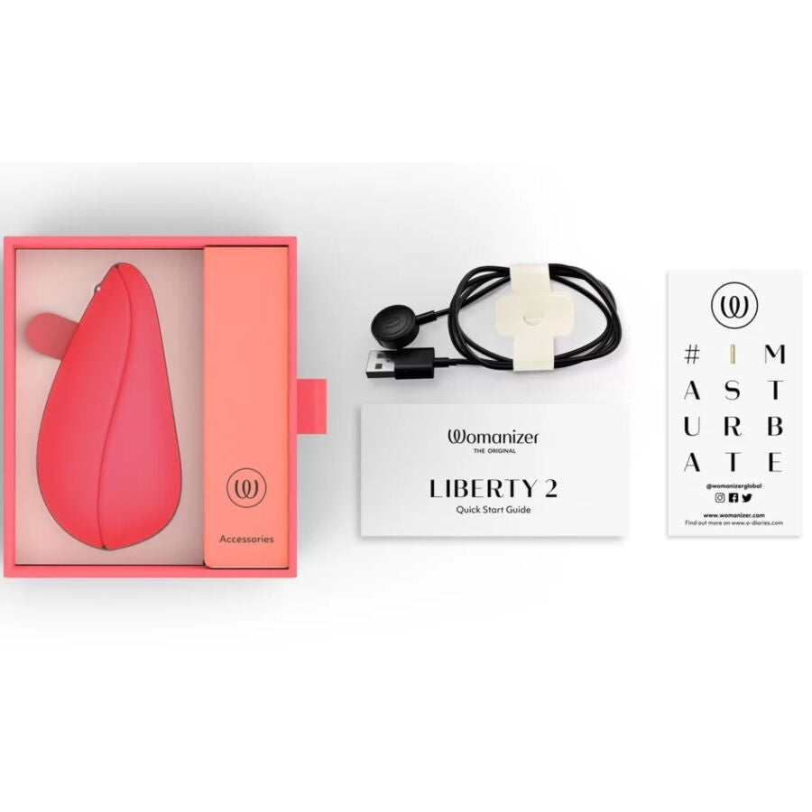 Stimolatore clitoride tecnologico con ventosa verde chiaro Liberty 2 impermeabile facile da pulire Womanizer