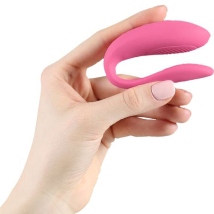 Stimolatore clitorideo ergonomico con vibrazioni silenziose e app per coppie rosa We-Vibe