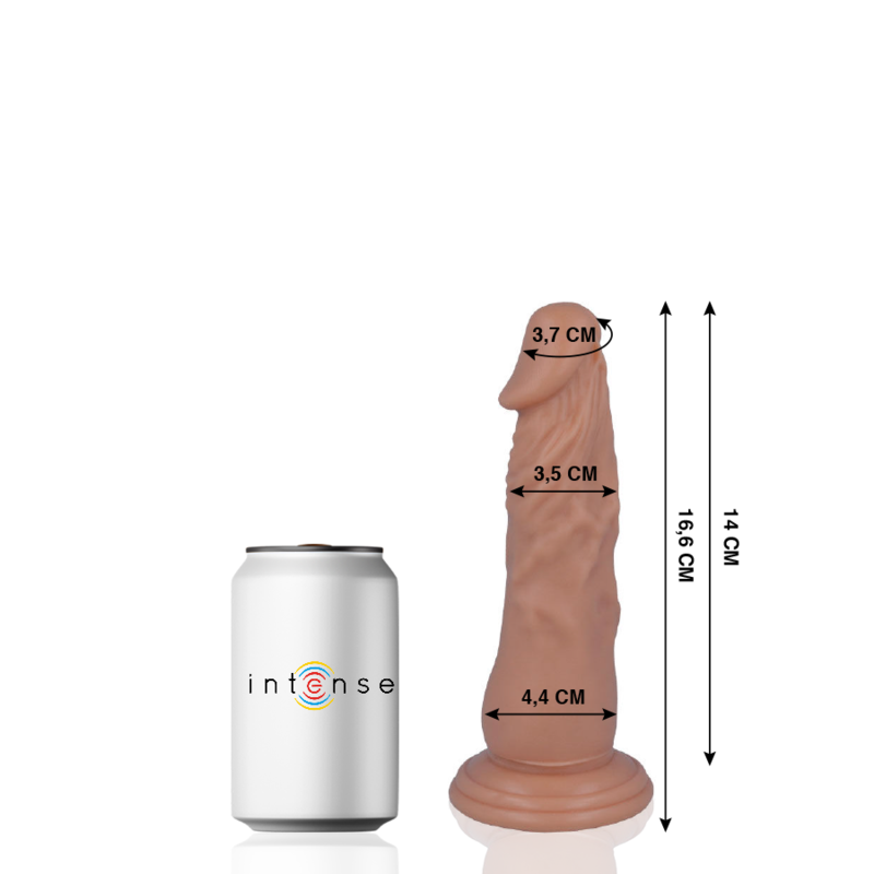 Dildo realistico 100 percento silicone effetto pelle morbido e setoso per principianti e esperti 16.6 cm Mr Intense