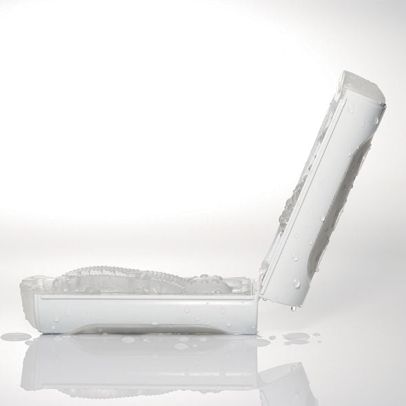 Masturbatore maschile Flip Hole bianco elastomero ultra morbido facile da pulire design innovativo Tenga