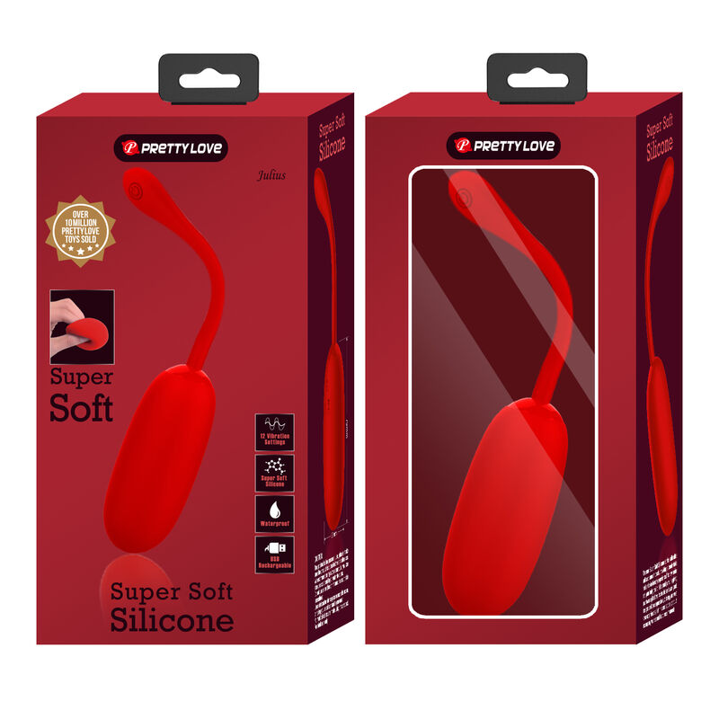 uovo vibrante ricaricabile rosso 12 funzioni stimolazione precisa impermeabile controllo remoto Pretty Love Smart