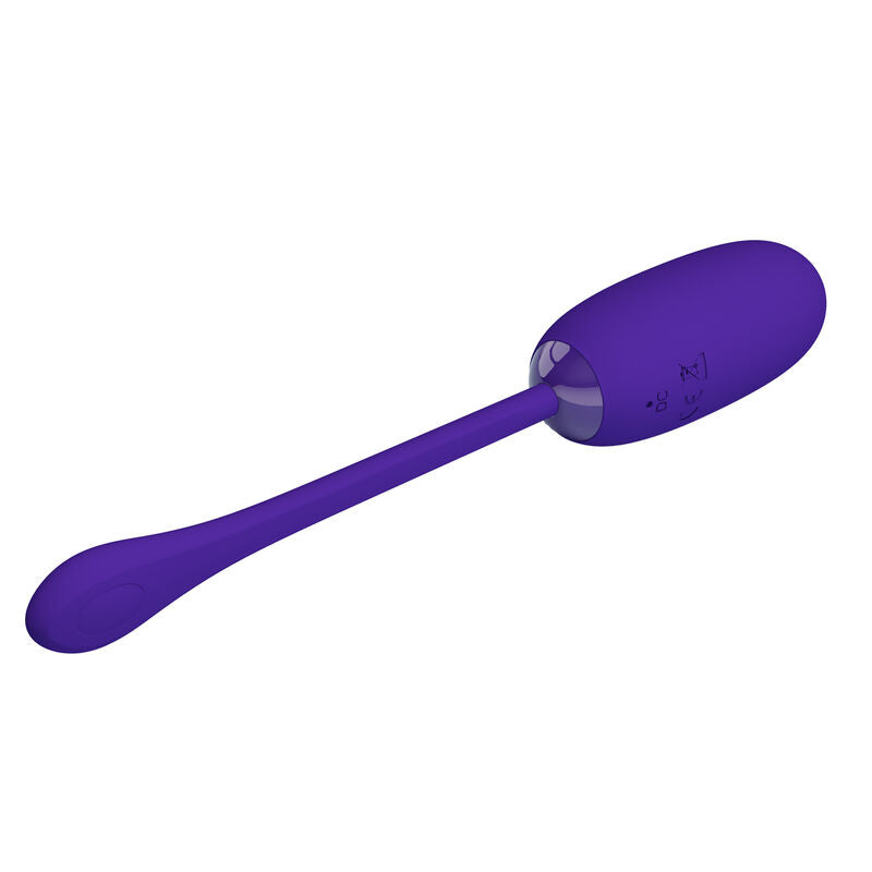 Uovo vibrante ricaricabile impermeabile 12 funzioni colore viola in silicone per stimolazione precisa Pretty Love Smart