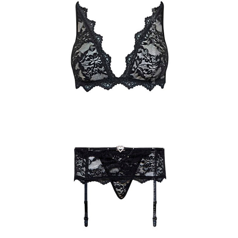 Livco Corsetti Fashion - Belita Lc 90231 Bra + Briefs + Bra Black S/M