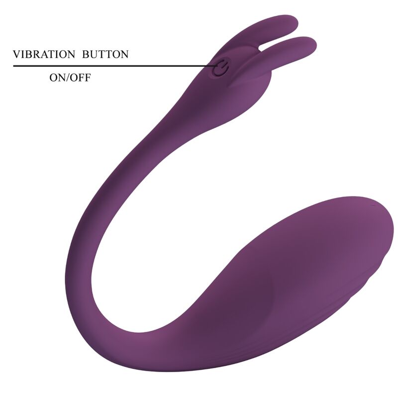 Vibratore indossabile controllo a distanza tramite app 12 funzioni silicone impermeabile Viola Pretty Love