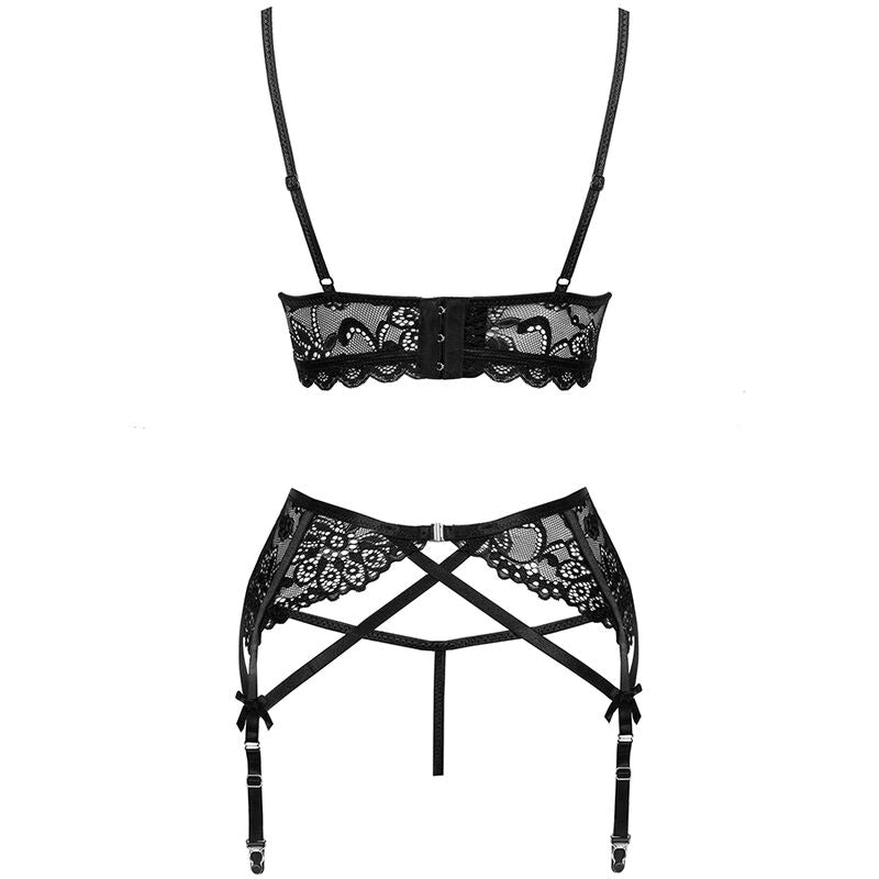 Livco Corsetti Fashion - Moridam Lc 90552 Soutien-gorge + Soutien-gorge + Slip Noir