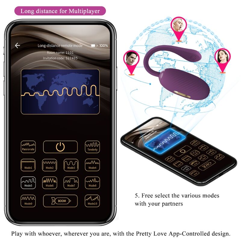 Pretty Love - Uovo Vibrante Ricaricabile Doreen Viola