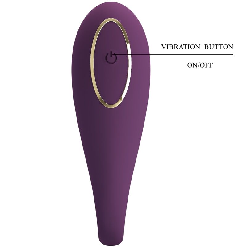 Vibratore in silicone viola con 12 funzioni impermeabile a lunga distanza ricaricabile USB Pretty Love