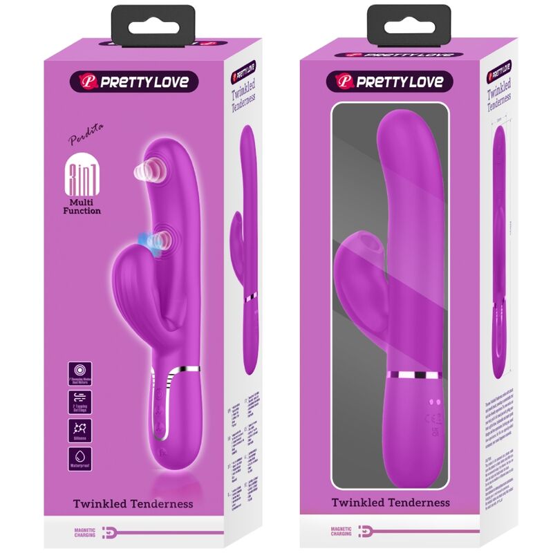 Pretty Love - Vibratore Multifunzione Perlita 3 In 1 G-Spot Viola