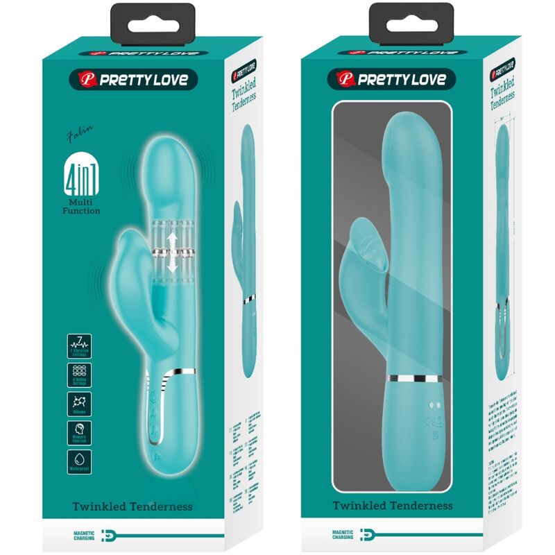 Pretty Love - Perles de lapin vert aqua vibrantes