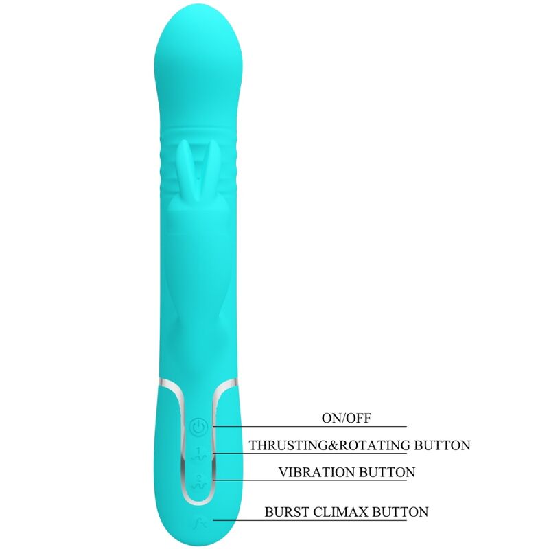 Pretty Love - Perles Vibromasseur Rabbit Coale Vert Aqua
