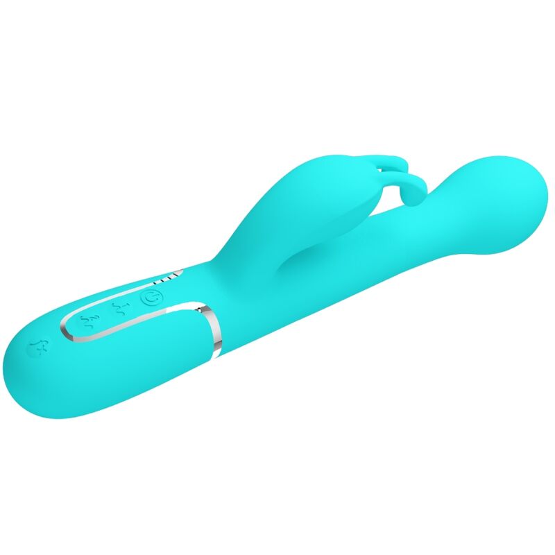 Pretty Love - Vibromasseur multifonction 3 en 1 Dejon Rabbit vert aqua