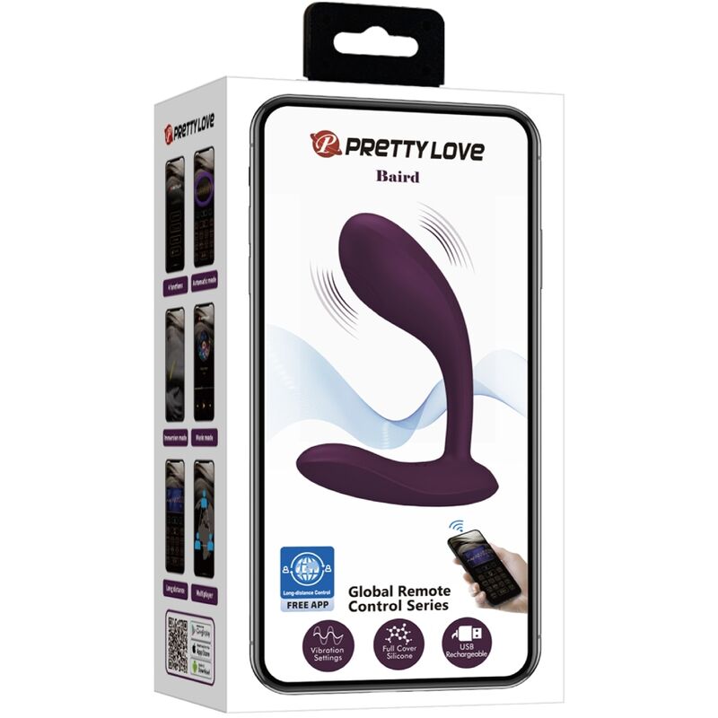 Vibratore g-spot lilac 12 vibrazioni controllo da remoto con app in silicone ricaricabile usb pretty love flirtation