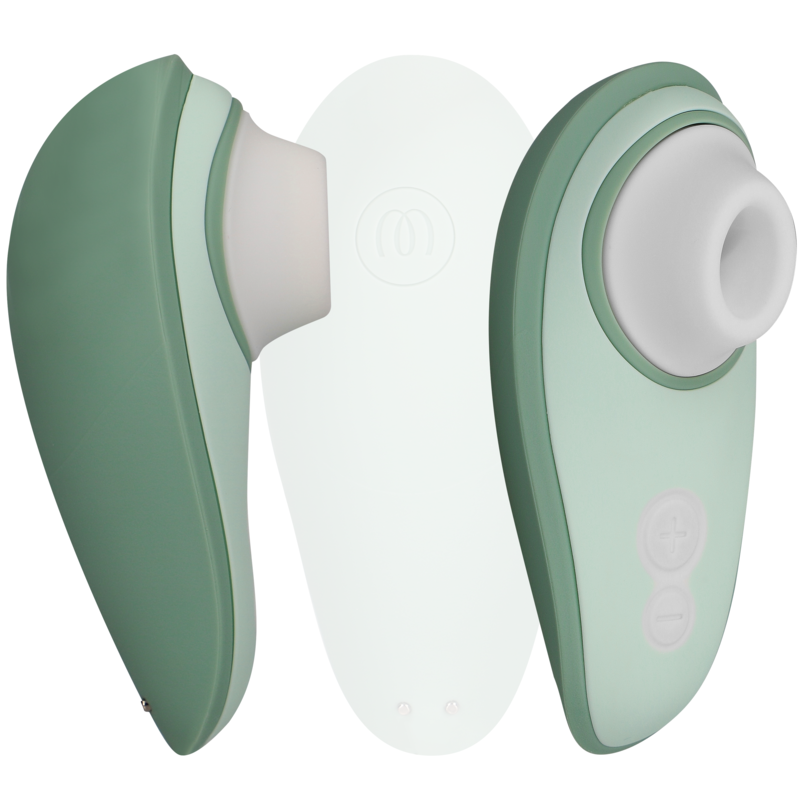 Stimolatore clitoride tecnologico con ventosa verde chiaro Liberty 2 impermeabile facile da pulire Womanizer